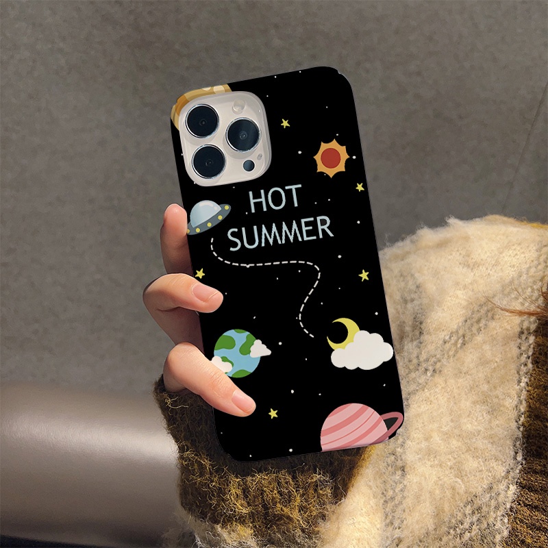Ốp Điện Thoại Cứng Chống Sốc In Hình Hành Tinh Không Gian Thời Trang Cho iphone 14 pro Max 11 13 12 7Plus 8 X XS Max