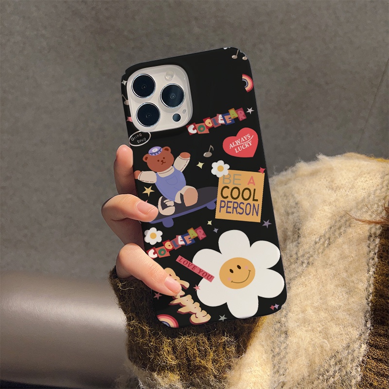 Ốp Điện Thoại Cứng Chống Sốc In Hình Gấu Dễ Thương Cho iphone 14 pro Max 11 13 12 7Plus 8 X XS Max
