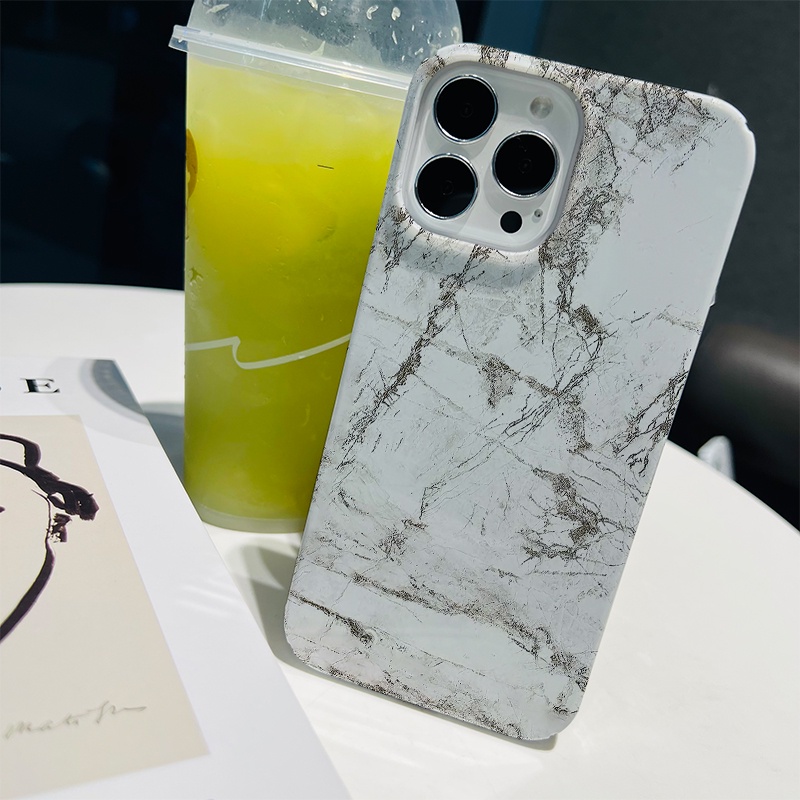 Ốp Điện Thoại Cứng Chống Sốc Họa Tiết Cẩm Thạch Cho iphone 14 pro Max 11 13 12 7Plus 8 X XS Max