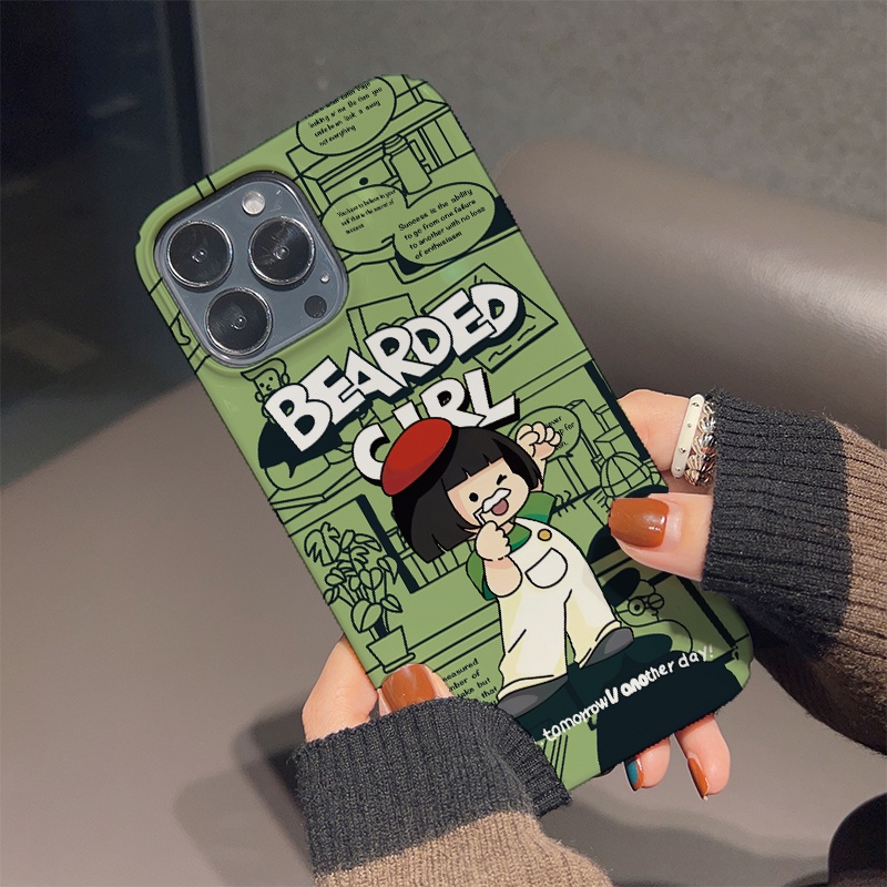 Ốp Điện Thoại Cứng Chống Sốc In Hình Cô Gái Dễ Thương Cho iphone 14 pro Max 11 13 12 7Plus 8 X XS Max