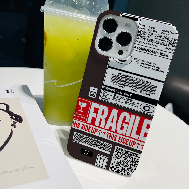 Ốp Điện Thoại Cứng Chống Sốc In Hình Tem Vận Chuyển Thời Trang Cho iphone 14 pro Max 11 13 12 7Plus 8 X XS Max