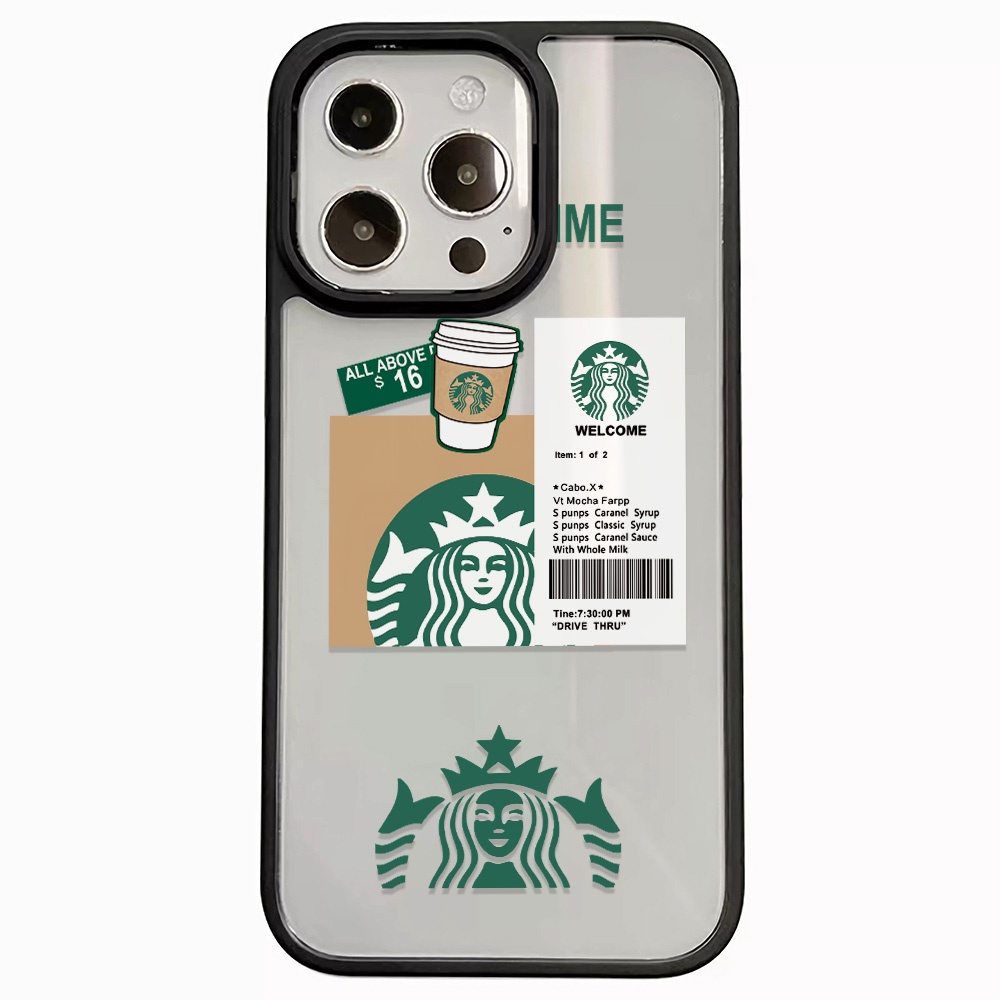 Ốp Điện Thoại Nhựa Acrylic Cứng Trong Suốt In Hình Ly Cà Phê Cho iphone 14 pro Max 11 13 12 7 Plus 8 X XS Max