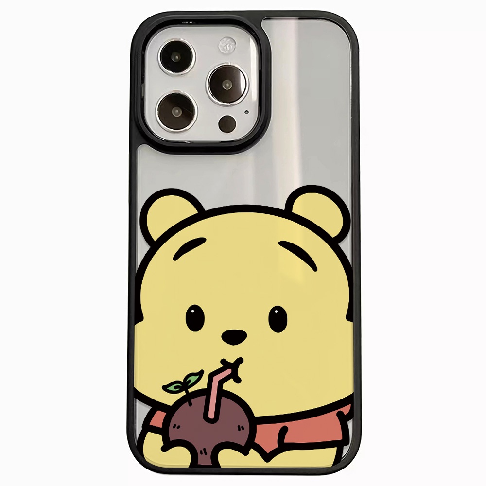 Ốp Điện Thoại Nhựa Acrylic Cứng Trong Suốt Hình Gấu Winnie Đáng Yêu Cho iphone 14 pro Max 11 13 12 7Plus 8 X XS Max