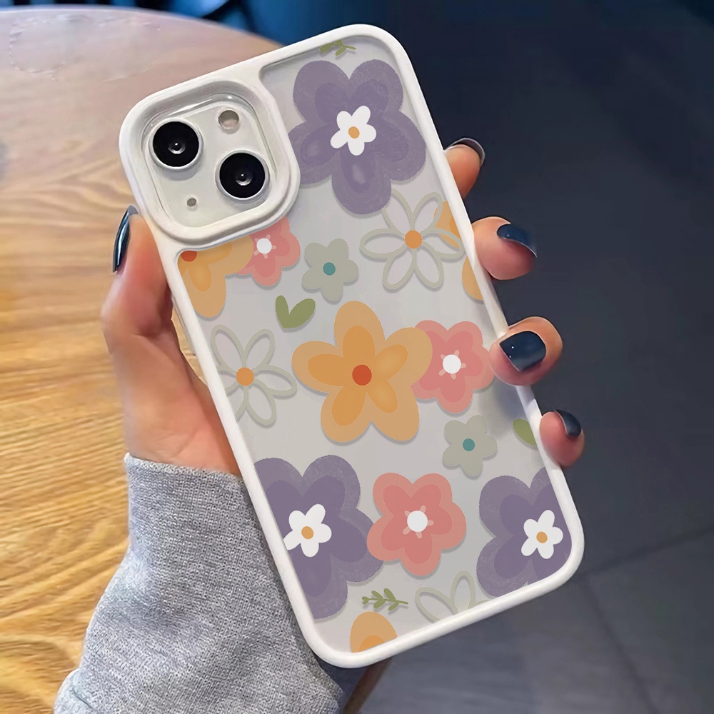 Ốp Điện Thoại Nhựa Acrylic Cứng Trong Suốt Hình Hoa Cho iphone 14 pro Max 11 13 12 7Plus 8 X XS Max