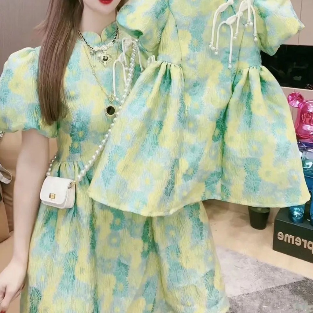 Đầm Sườn Xám Cách Tân Thời Trang Mùa Hè 2023 Cho Mẹ Và Bé