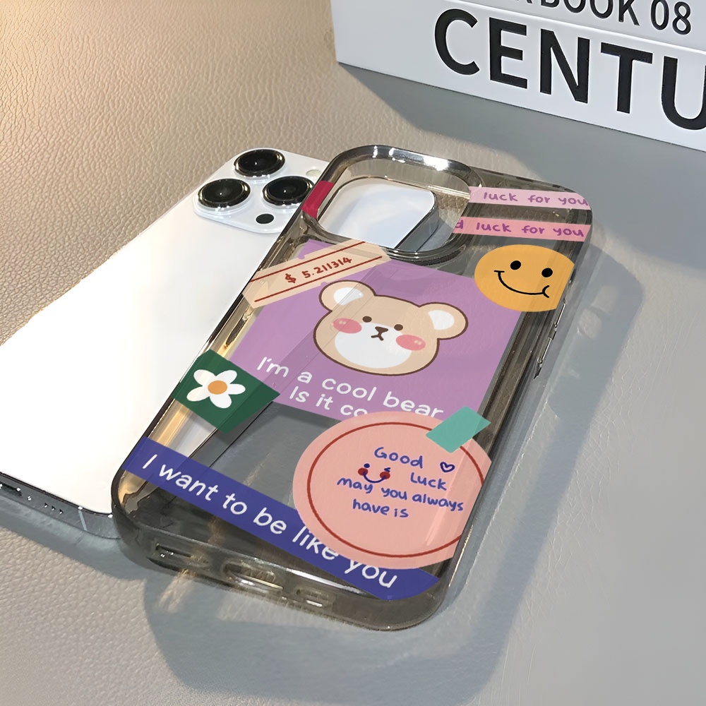 Ốp Điện Thoại Trong Suốt Chống Sốc In Hình Gấu Cho iphone 14 pro max 11 13 12 7 8 Plus X XR XSMax