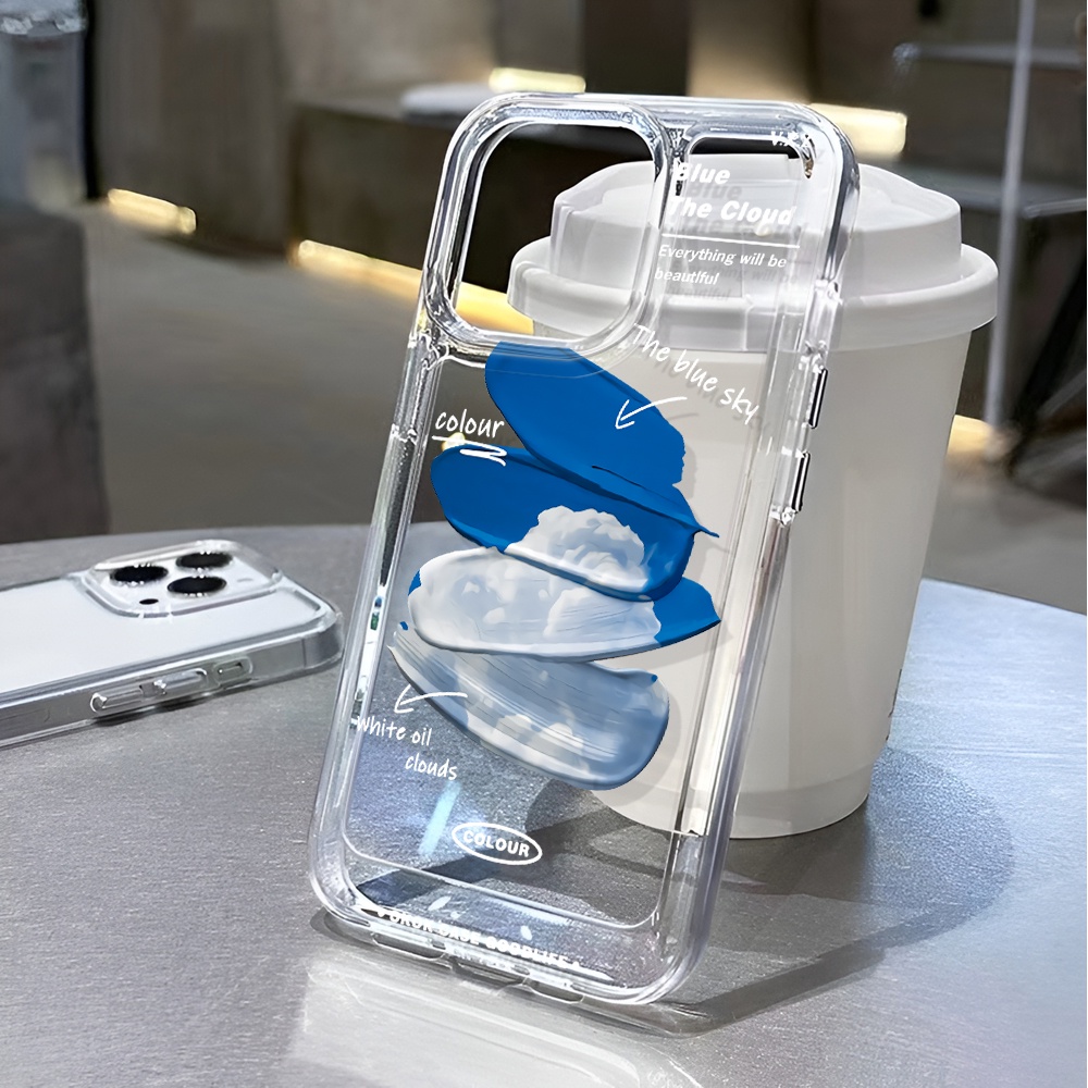 Ốp Điện Thoại Trong Suốt Chống Sốc Họa Tiết Không Gian Cho iphone 14 pro max 11 13 12 7 8 Plus X XR XSMax