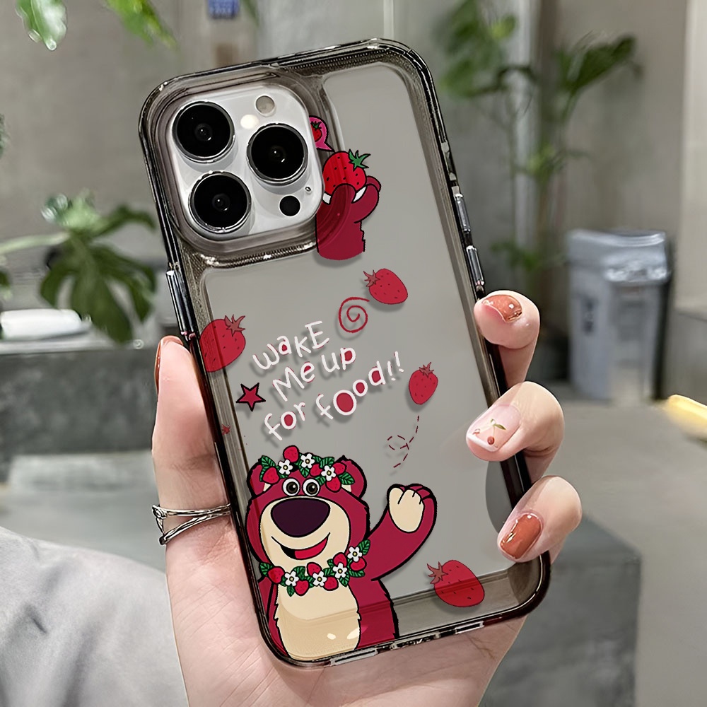 Ốp Điện Thoại Trong Suốt Hình Gấu Và Hoa Cho iphone 14 pro max 11 13 12 7 8 Plus X XR XSMax