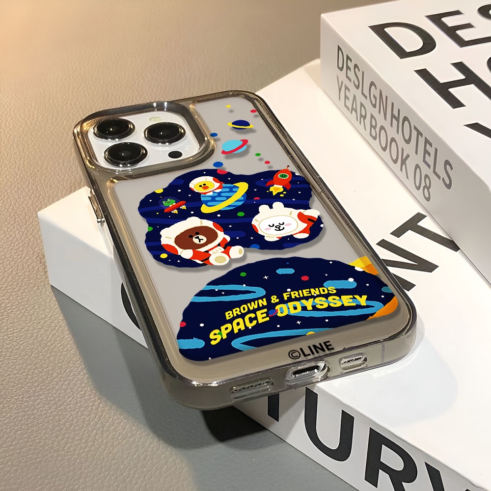 Ốp Điện Thoại Trong Suốt In Hình Gấu Vũ Trụ Cho iphone 14 pro max 11 13 12 7 8 Plus X XR XSMax