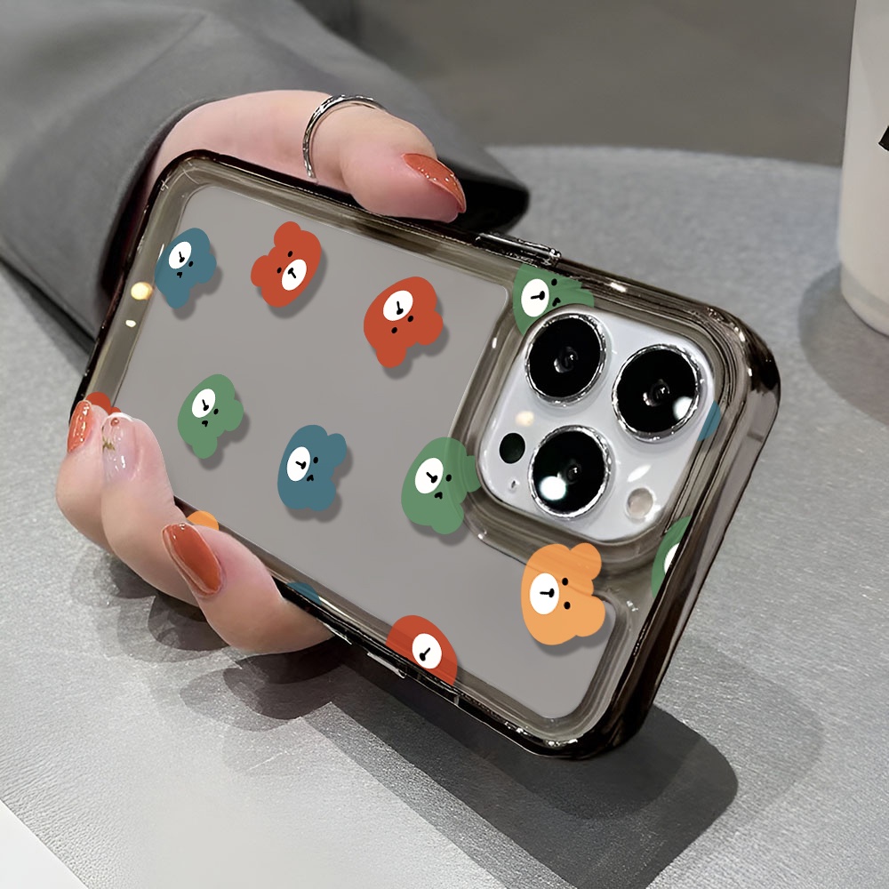 Ốp Điện Thoại Trong Suốt In Hình Gấu Cho iphone 14 pro max 11 13 12 7 8 Plus X XR XSMax