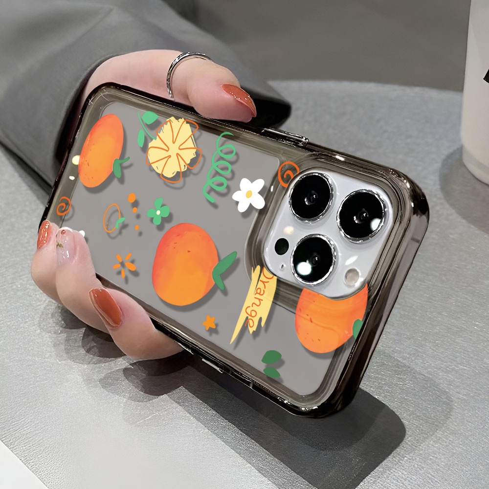 Ốp Điện Thoại Trong Suốt In Hình Quả Cam Cho iphone 14 pro max 11 13 12 7 8 Plus X XR XSMax