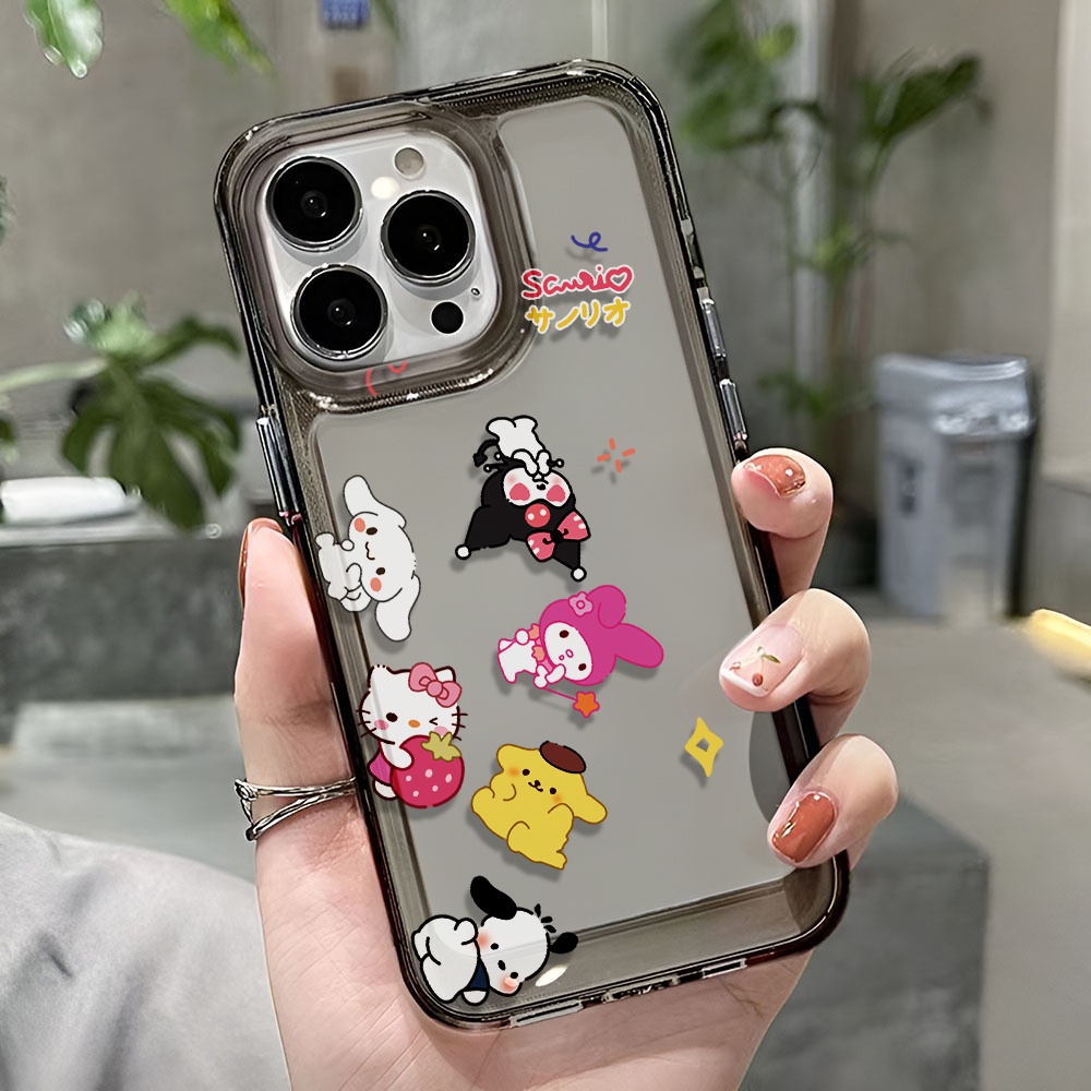 Ốp Điện Thoại Trong Suốt Họa Tiết Hoạt Hình Hello Kitty Kuromi Cho iphone 14 pro max 11 13 12 7 8 Plus X XR XSMax