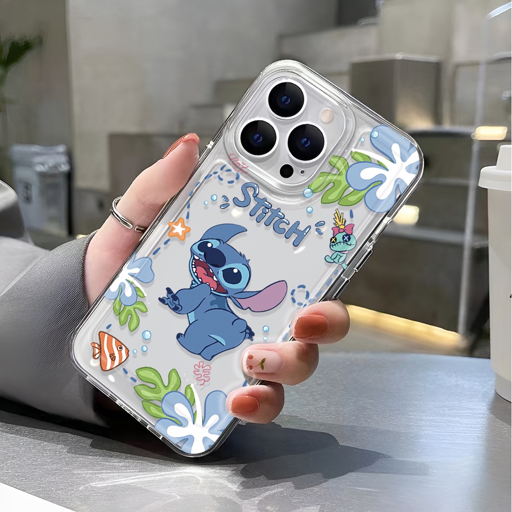 Ốp Điện Thoại Trong Suốt In Hình Stitch Cho iphone 14 pro max 11 13 12 7 8 Plus X XR XSMax