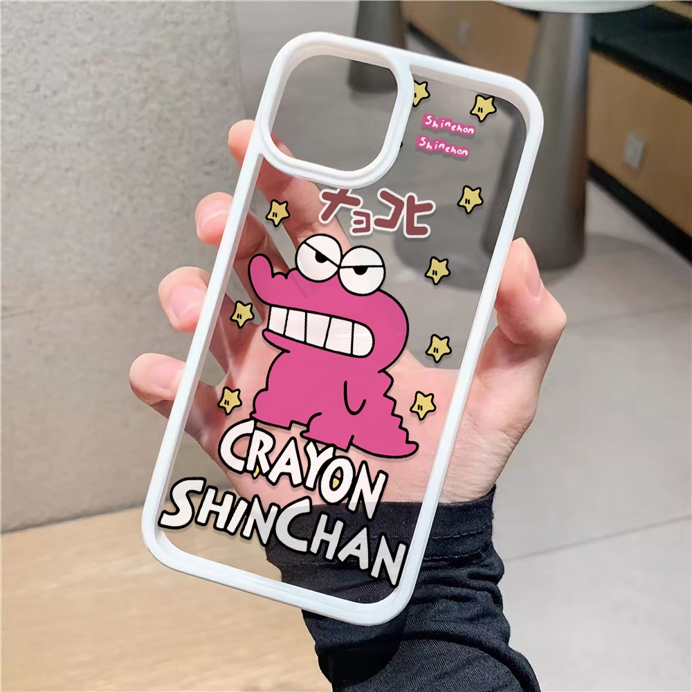 Ốp Điện Thoại Nhựa Acrylic Cứng Trong Suốt Hình Khủng Long Đỏ Cho iphone 14 pro Max 11 13 12 7Plus 8 X XS Max