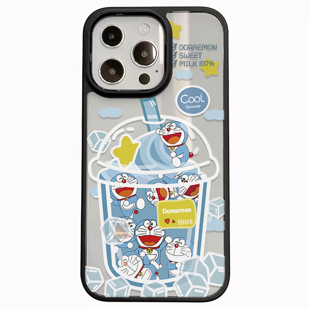 Ốp Điện Thoại Acrylic Cứng Trong Suốt Họa Tiết Doraemon Thời Trang Cho iphone 14 pro Max 11 13 12 7Plus 8 X XS Max