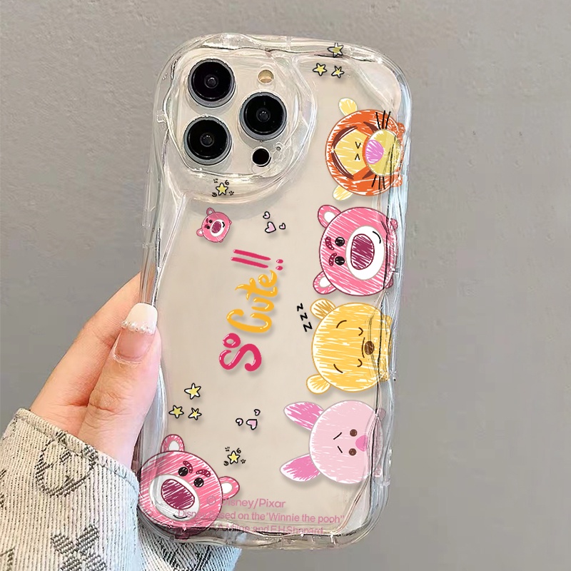 Ốp Điện Thoại Mềm Trong Suốt Họa Tiết Winnie the Pooh Cho iphone 14 pro Max 11 13 12 7Plus 8 X XS Max