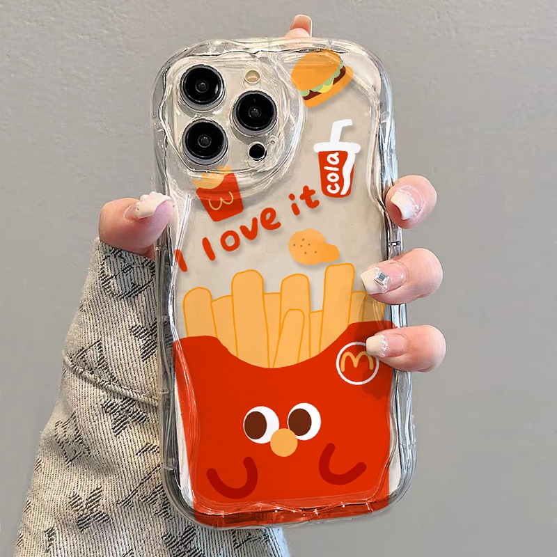 Ốp Điện Thoại Dẻo Trong Suốt Họa Tiết Bánh Burger Cam Độc Đáo Cho iphone 14 pro Max 11 13 12 7Plus 8 X XS Max