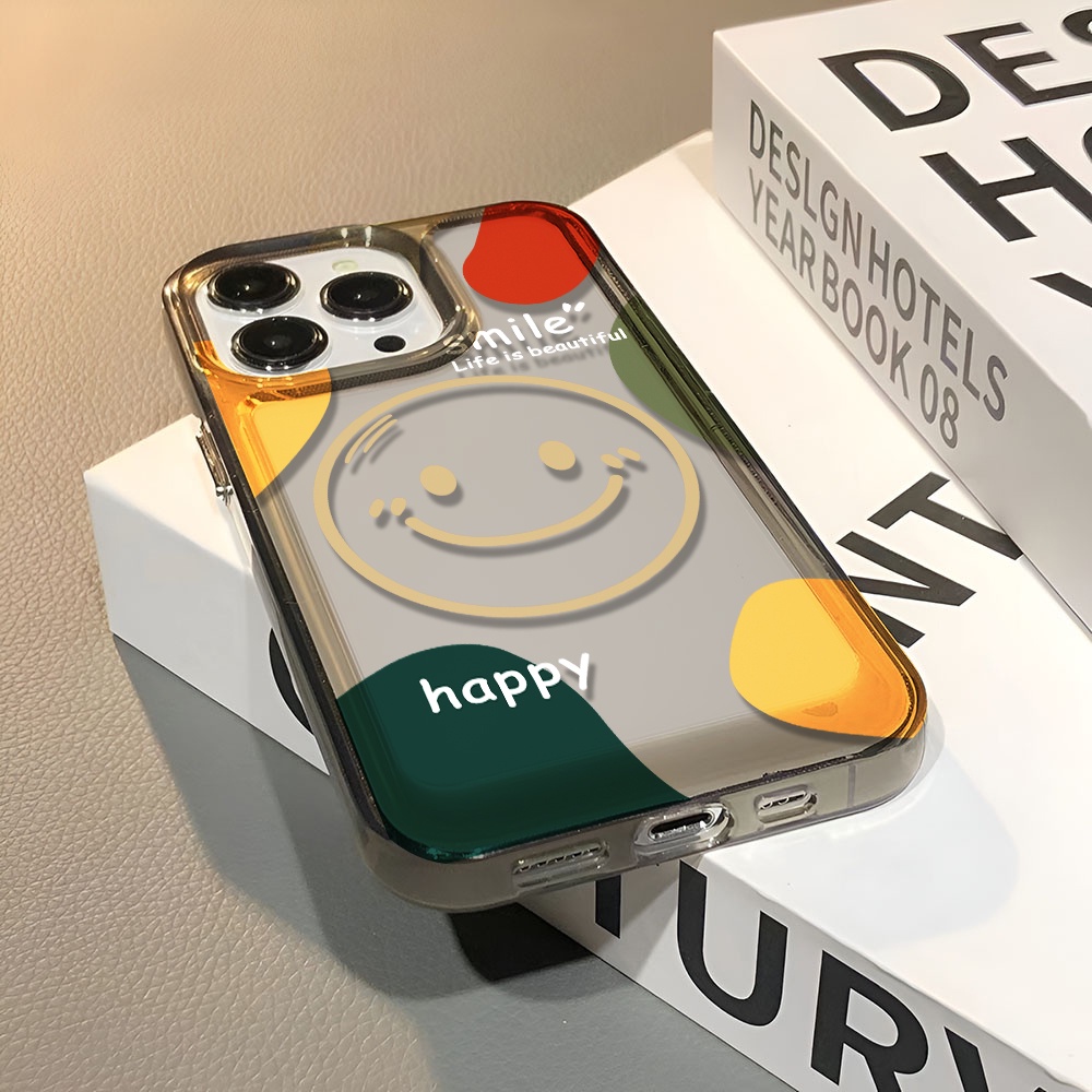 Ốp Điện Thoại Trong Suốt In Hình Mặt Cười Cho iphone 14 pro max 11 13 12 7 8 Plus X XR XSMax