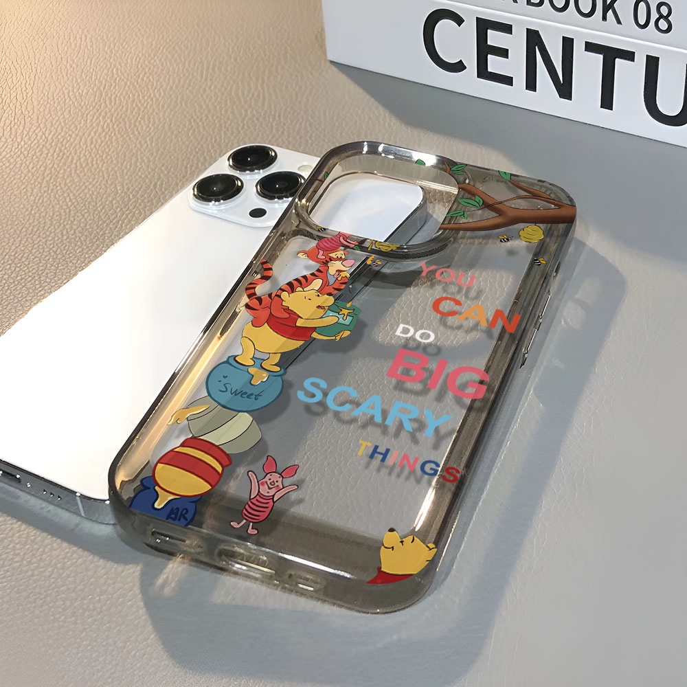 Ốp Điện Thoại Trong Suốt In Hình Gấu Winnie Và Cây Cho iphone 14 pro max 11 13 12 7 8 Plus X XR XSMax