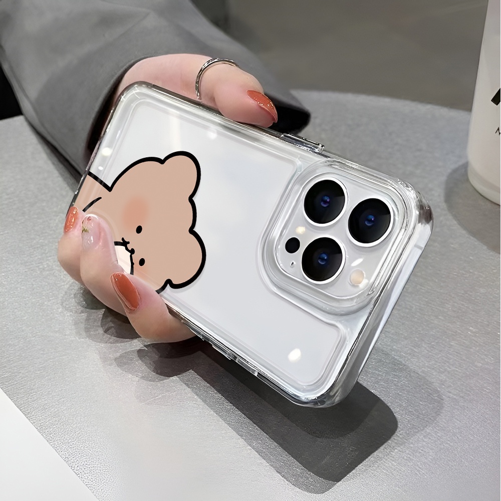 Ốp Điện Thoại Trong Suốt In Hình Gấu Hoạt Hình Dễ Thương Cho iphone 14 pro max 11 13 12 7 8 Plus X XR XSMax