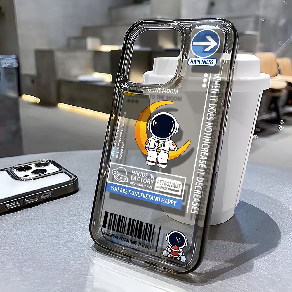 Ốp Điện Thoại Trong Suốt Hình Phi Hành Gia Lunar Thời Trang Cho iphone 14 pro max 11 13 12 7 8 Plus X XR XSMax