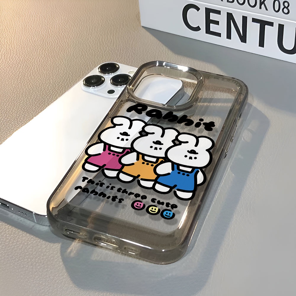 Ốp Điện Thoại Trong Suốt In Hình Thỏ Hoạt Hình Cho iphone 14 pro max 11 13 12 7 8 Plus X XR XSMax