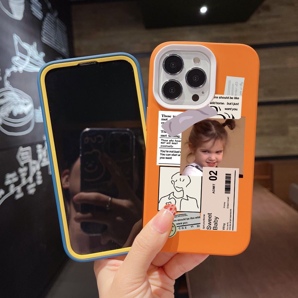 Ốp Điện Thoại silicon Dẻo Hình Cô Gái 3 Trong 1 Kiểu retro Cho iPhone 14Promax 13 12 11 7Plus X XR