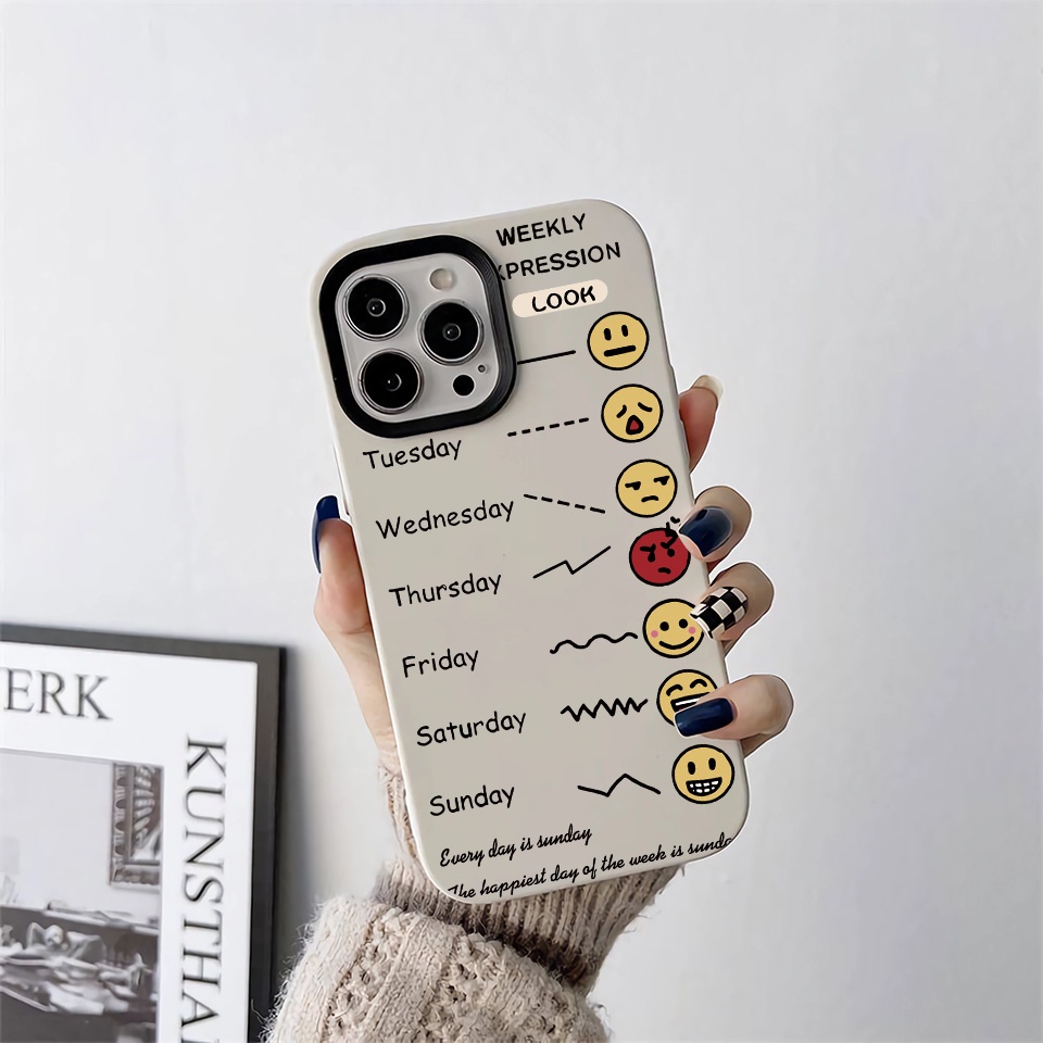 Ốp Điện Thoại silicon Dẻo 3 Trong 1 Hình Cảm Xúc Vui Nhộn Cho iPhone 14Promax 13 12 11 7Plus X XR