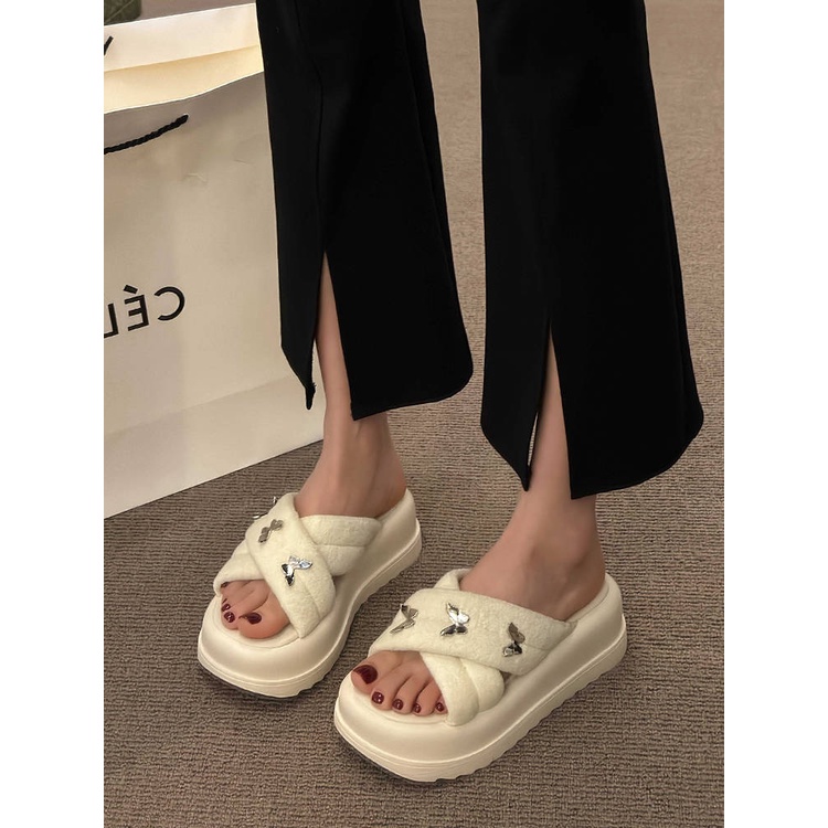 Dép Sandal Đế Dày Tăng Chiều Cao Thời Trang Mùa Hè Phong Cách Hàn Quốc Cho Nữ