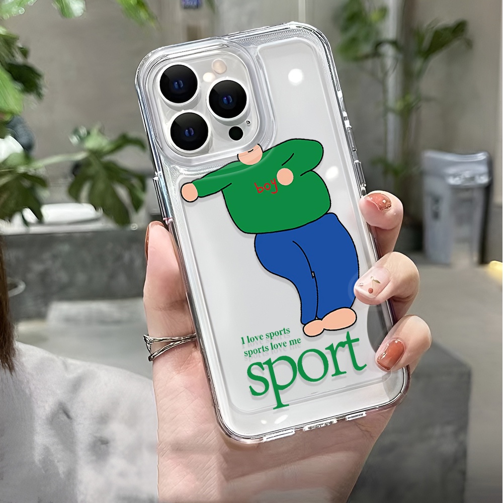 Ốp Điện Thoại Trong Suốt In Hình Thể Thao Không Gian Cho iphone 14 pro max 11 13 12 7 8 Plus X XR XSMax