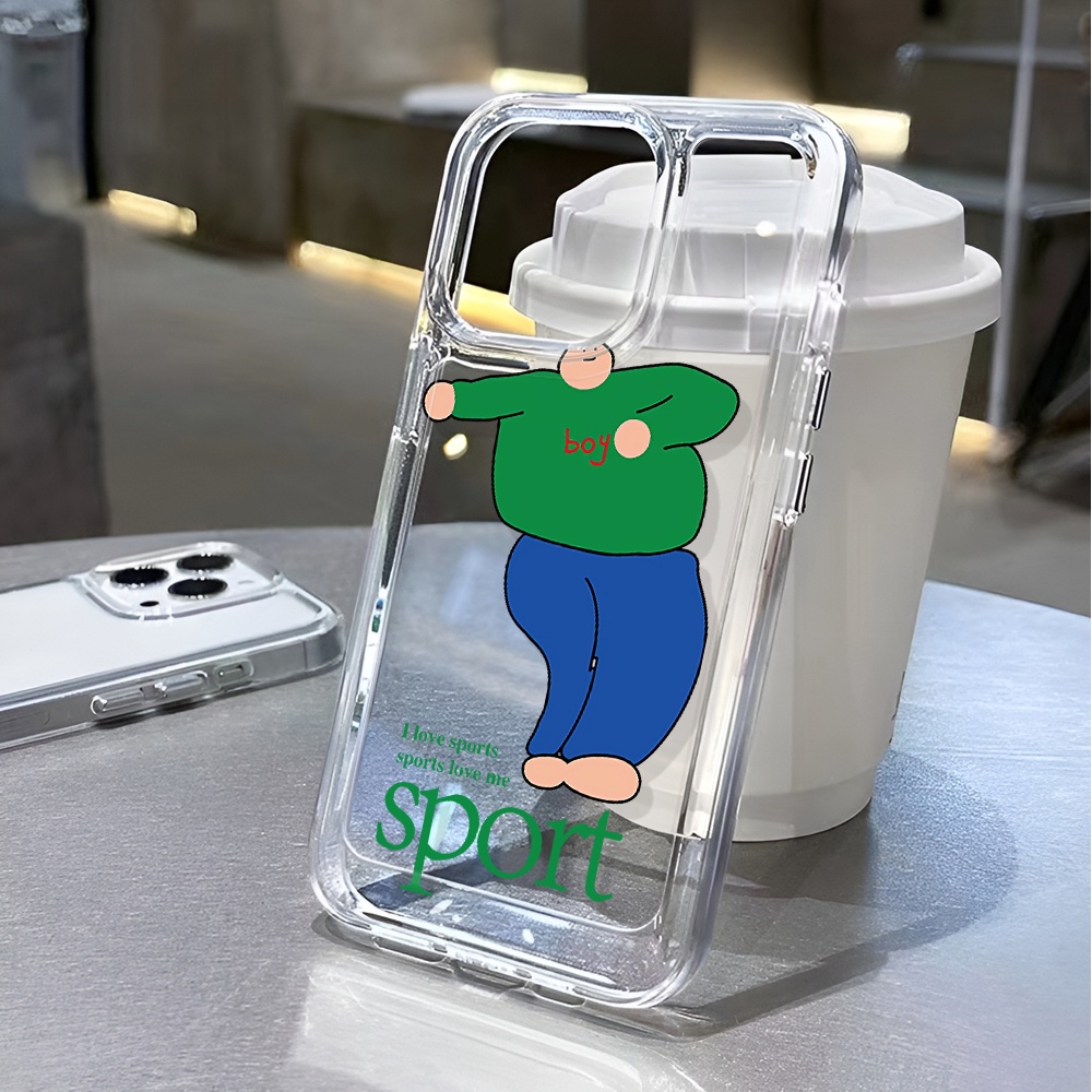 Ốp Điện Thoại Trong Suốt In Hình Thể Thao Không Gian Cho iphone 14 pro max 11 13 12 7 8 Plus X XR XSMax