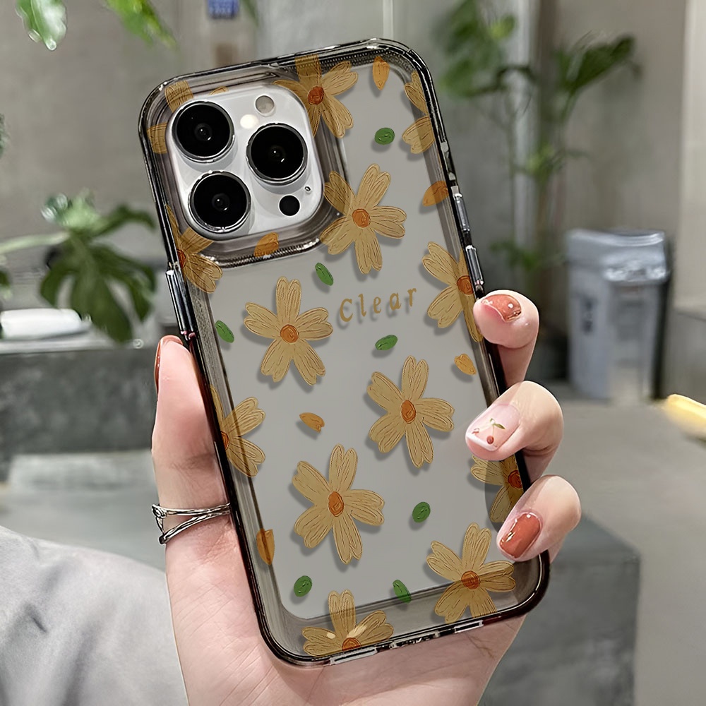 Ốp Điện Thoại Trong Suốt In Hình Hoa Cho iphone 14 pro max 11 13 12 7 8 Plus X XR XSMax