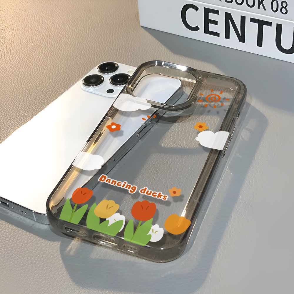 Ốp Điện Thoại Trong Suốt Họa Tiết Hoa / Đám Mây Thời Trang Cho iphone 14 pro max 11 13 12 7 8 Plus X XR XSMax