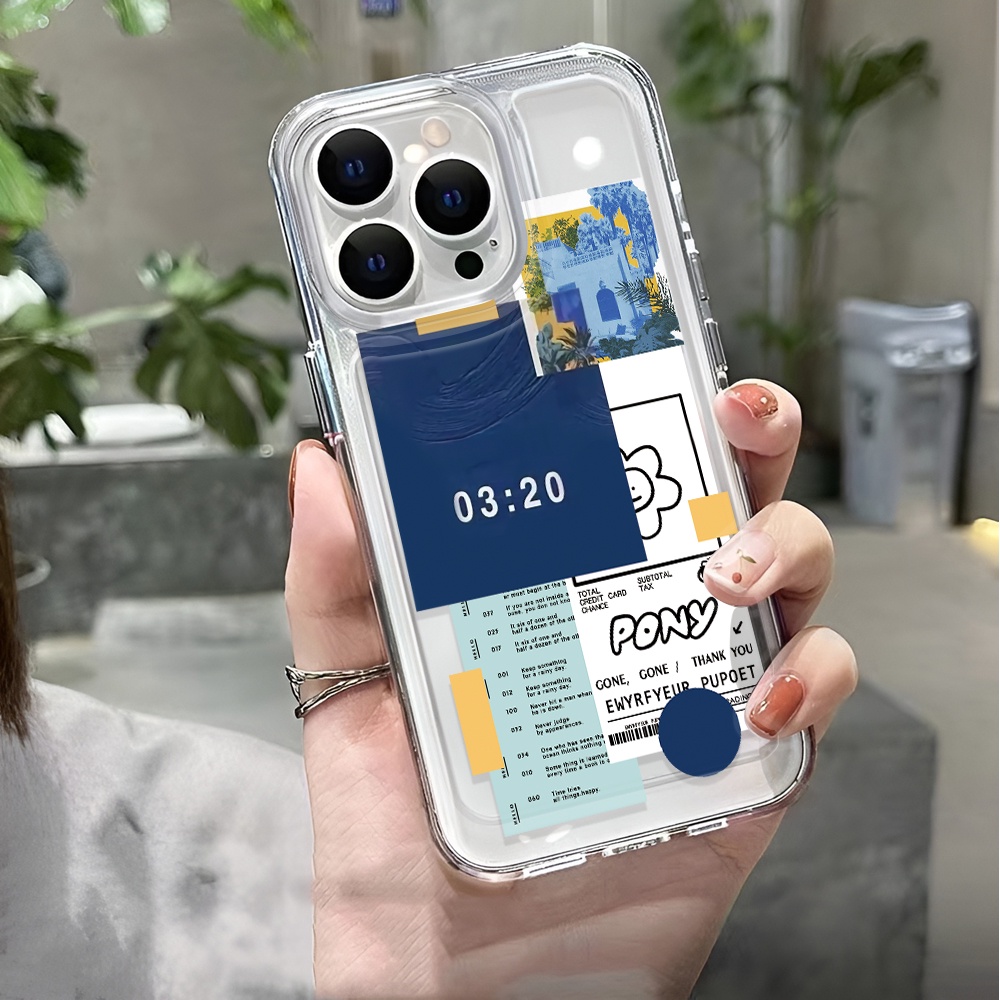 Ốp Điện Thoại Trong Suốt Họa Tiết Không Gian Thời Trang Cho iphone 14 pro max 11 13 12 7 8 Plus X XR XSMax