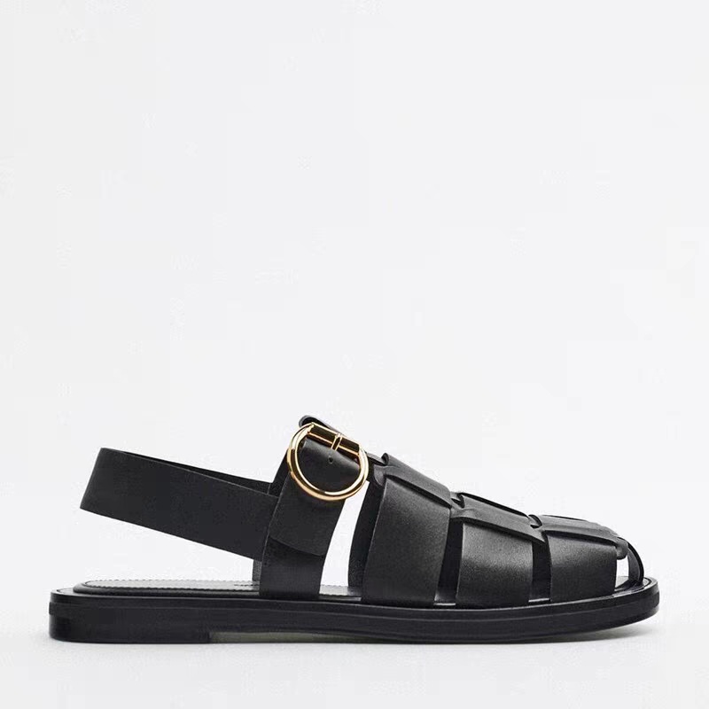 Hàng Mới Về Giày Sandal Zara Da Bò Đan Dây Hở Ngón Thời Trang Nữ
