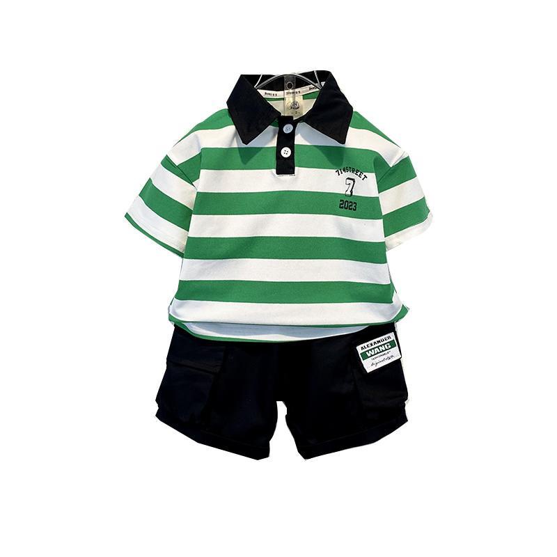 Áo Thun POLO Mỏng Tay Ngắn Thời Trang Mùa Hè 2023 Dành Cho Bé Trai
