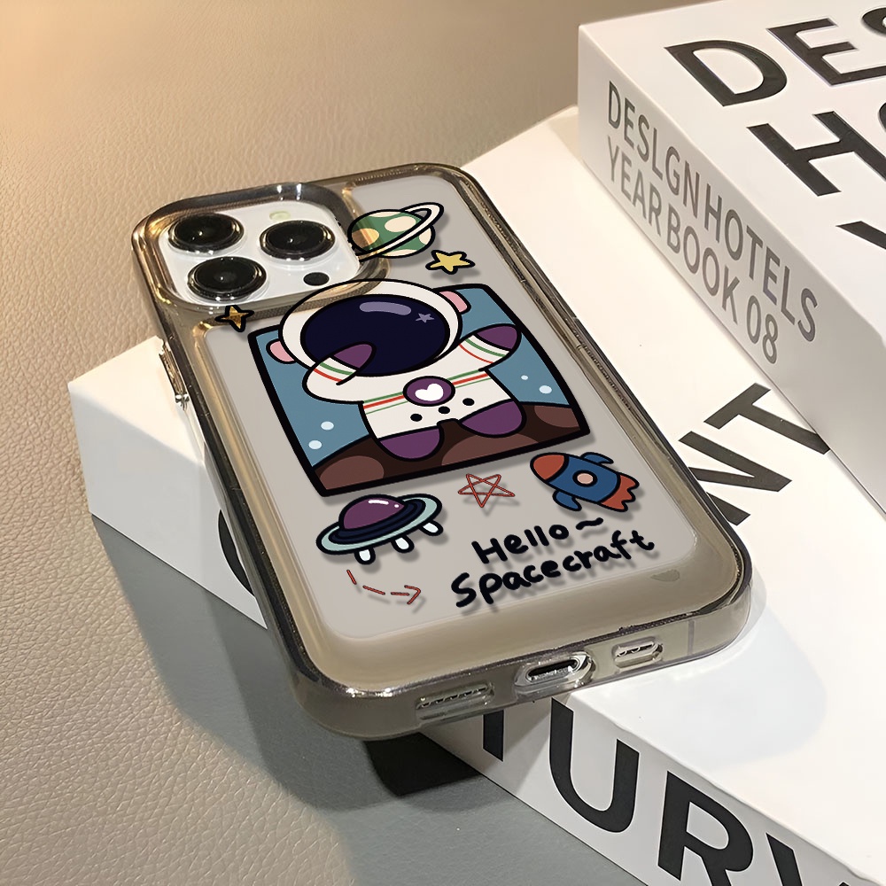 Ốp Điện Thoại Trong Suốt Chống Sốc In Hình Phi Hành Gia Hoạt Hình Cho iphone 14 pro max 11 13 12 7 8 Plus X XR XSMax