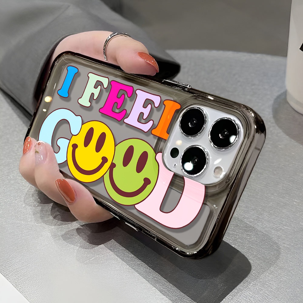 Ốp Điện Thoại Trong Suốt In Hình Mặt Cười Chống Sốc Cho iphone 14 pro max 11 13 12 7 8 Plus X XR XSMax