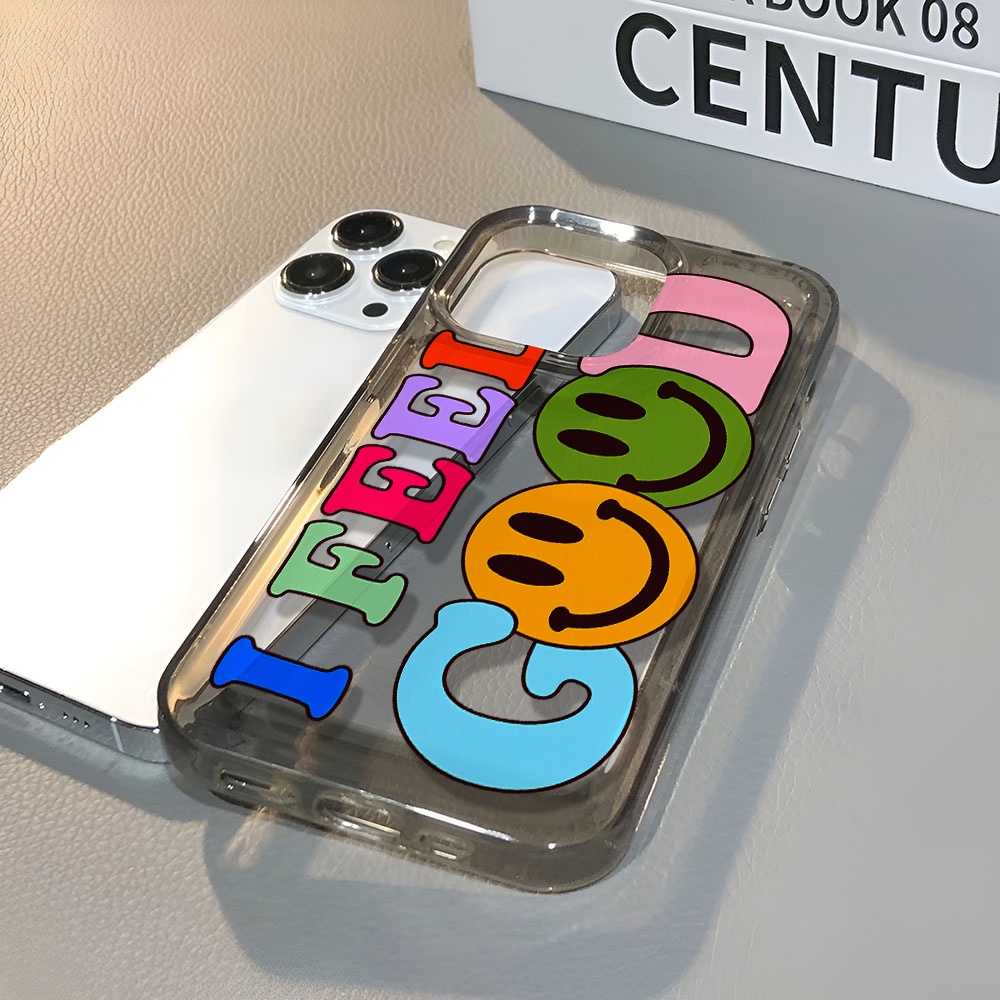 Ốp Điện Thoại Trong Suốt In Hình Mặt Cười Chống Sốc Cho iphone 14 pro max 11 13 12 7 8 Plus X XR XSMax