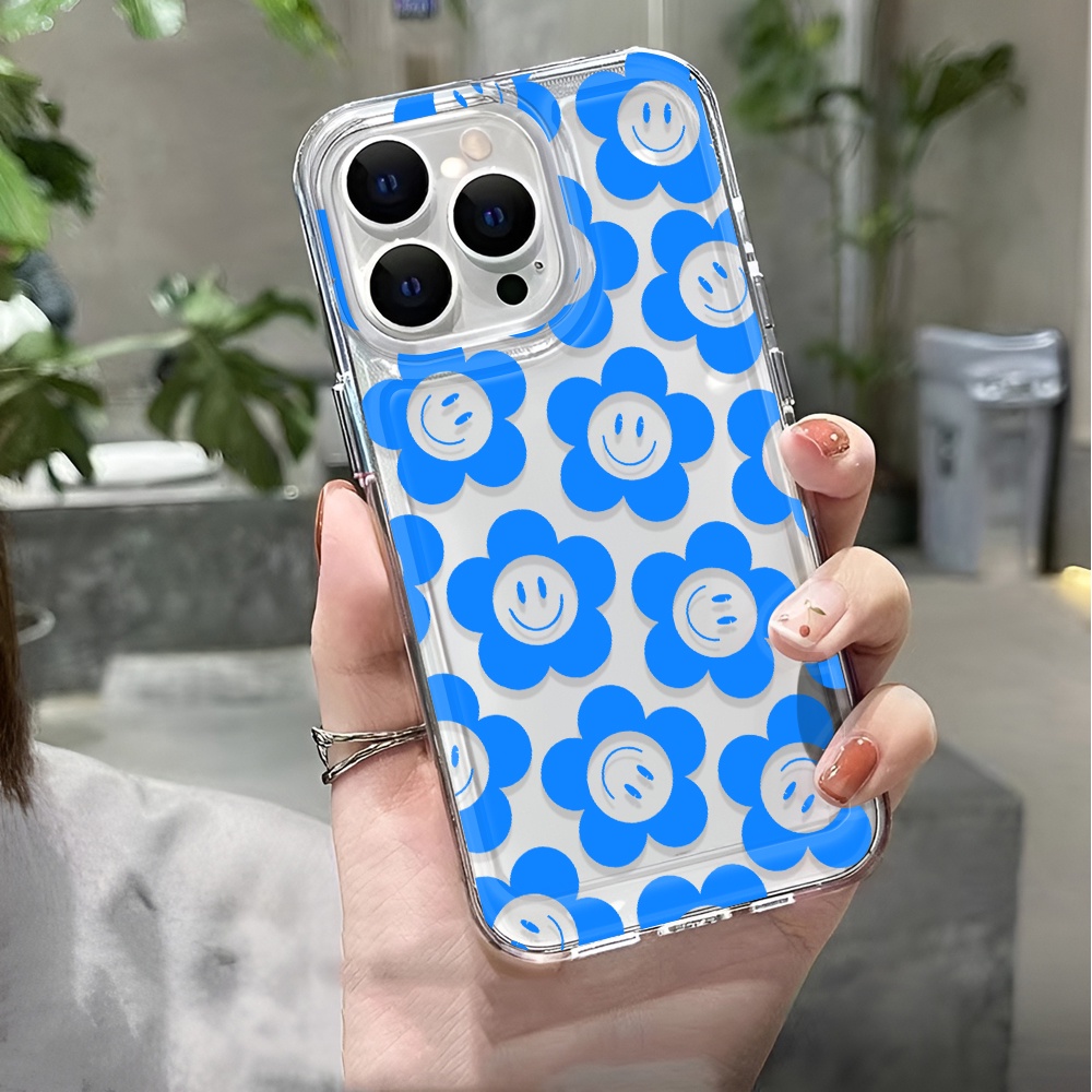 Ốp Điện Thoại Trong Suốt Họa Tiết Hoa Chống Sốc Cho iphone 14 pro max 11 13 12 7 8 Plus X XR XSMax