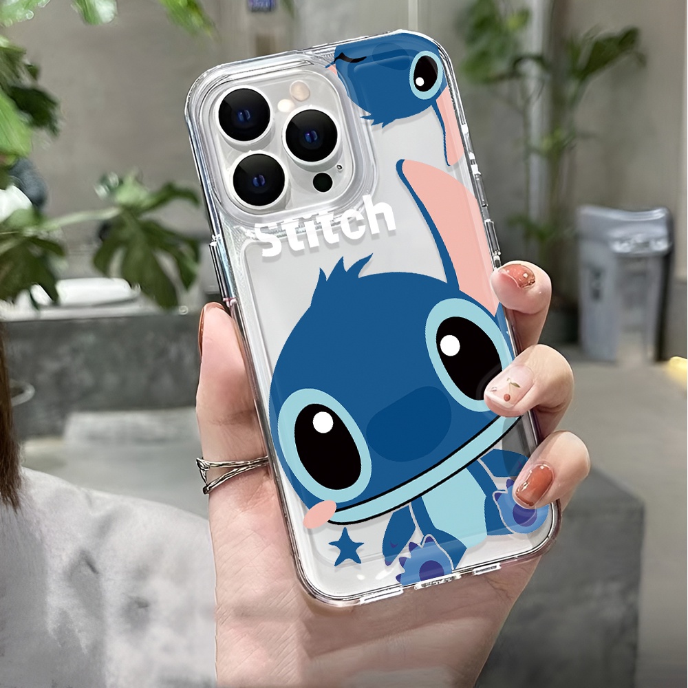 Ốp Điện Thoại Trong Suốt In Hình Stitch Cho iphone 14 pro max 11 13 12 7 8 Plus X XR XSMax