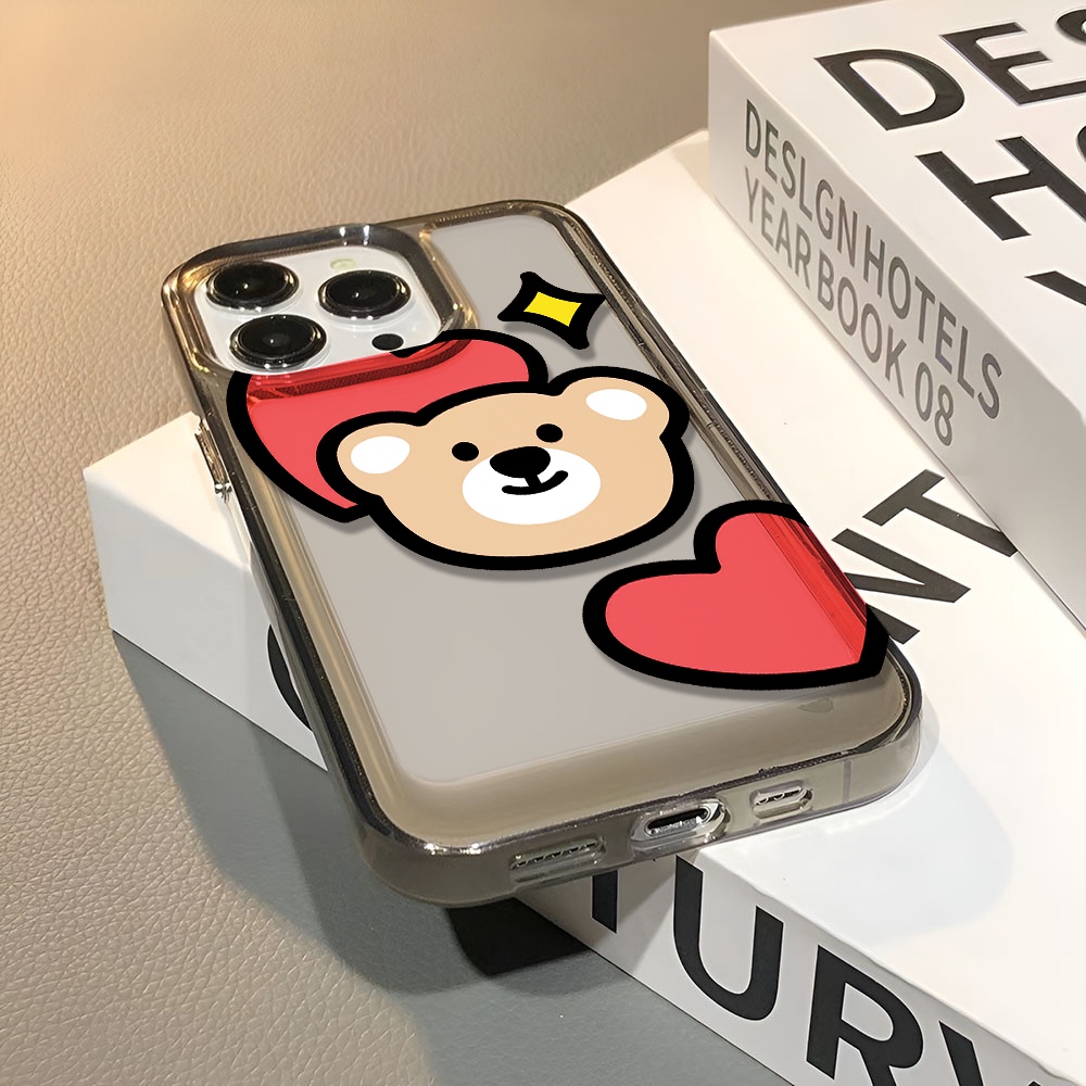 Ốp Điện Thoại Trong Suốt Chống Sốc In Hình Gấu Hoạt Hình Cho iphone 14 pro max 11 13 12 7 8 Plus X XR XSMax