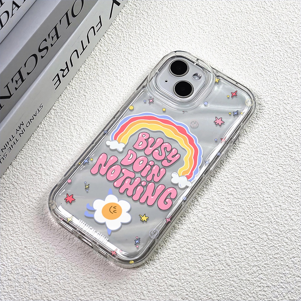 Ốp Điện Thoại Trong Suốt Họa Tiết Hoa / Cầu Vồng Thời Trang Chống Sốc Cho iphone 14 pro max 11 13 12 8 7 Plus XSMax X XR