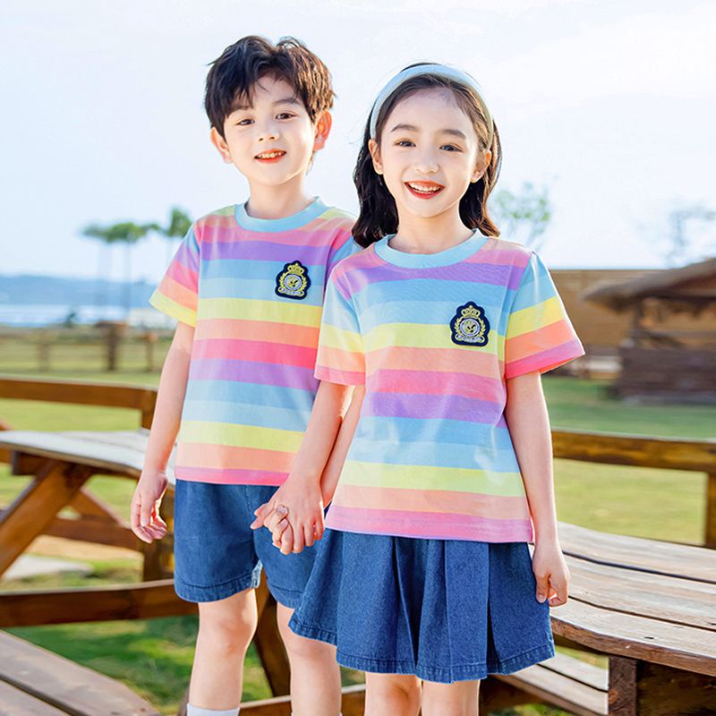 ✨Hàng Có Sẵn!✨ Bộ Đồng Phục Học Sinh Tiểu Học Họa Tiết Kẻ Sọc Xinh Xắn