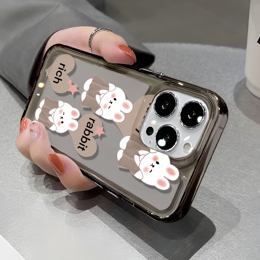 Ốp Điện Thoại Trong Suốt Chống Sốc In Hình Thỏ Hoạt Hình Cho iphone 14 pro max 11 13 12 7 8 Plus X XR XSMax