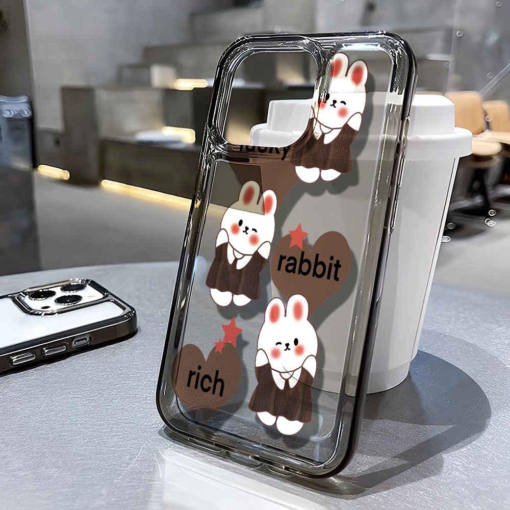 Ốp Điện Thoại Trong Suốt Chống Sốc In Hình Thỏ Hoạt Hình Cho iphone 14 pro max 11 13 12 7 8 Plus X XR XSMax