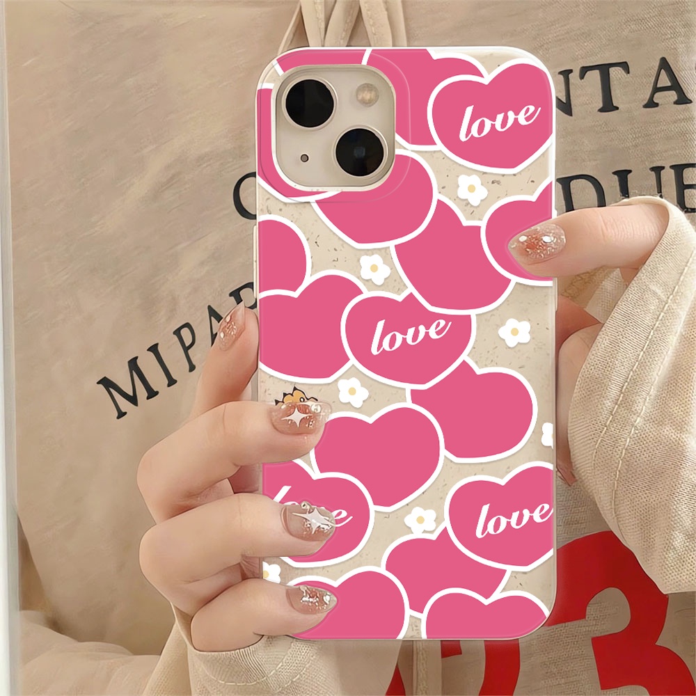 Ốp Điện Thoại Chống Sốc Họa Tiết Trái Tim Hoạt Hình Cho iphone 14 pro max 11 13 12 7 8 Plus X XR XSMax
