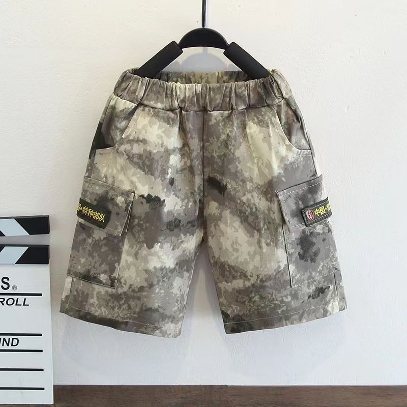 Set Áo Thun Tay Ngắn + Quần Dài Họa Tiết Rằn Ri Màu Sắc Thời Trang Mùa Hè Cho Bé Trai