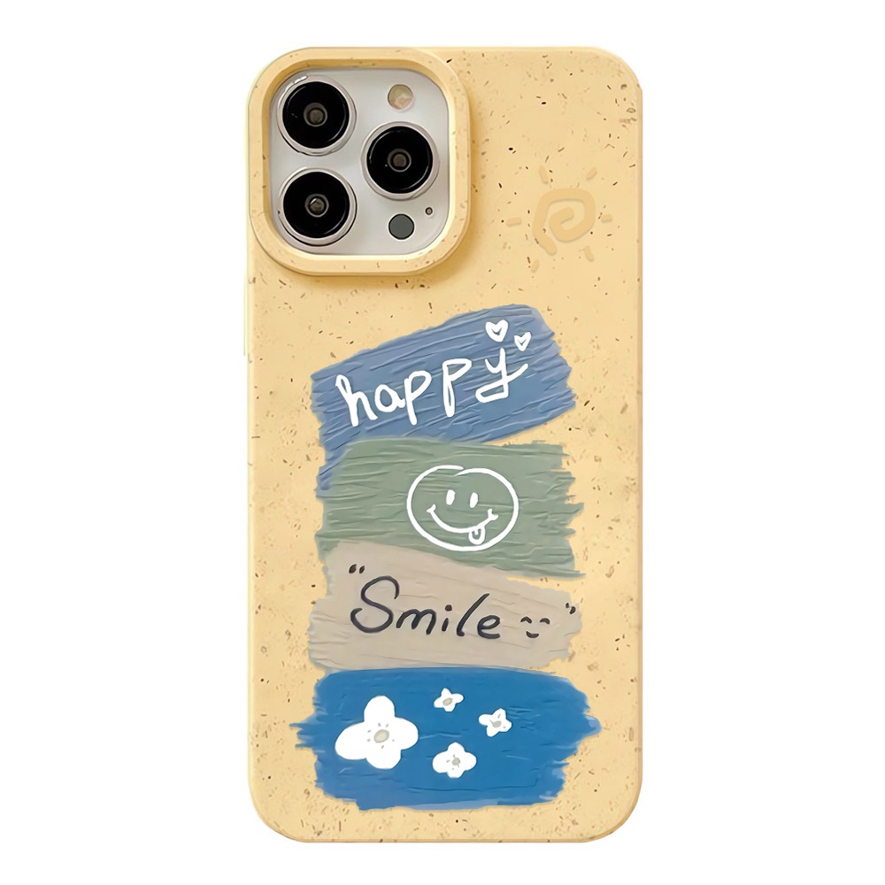 Ốp Điện Thoại Màu Nước Hình Mặt Cười Cho iphone 14promax 11 13 12 7 8 Plus X XR XSMax