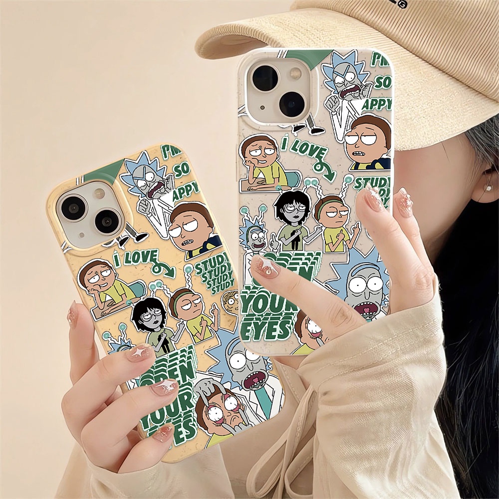 Ốp Điện Thoại Mềm In Hình rick & Morty Cho iphone 14promax 11 13 12 7 8 Plus X XR XSMax